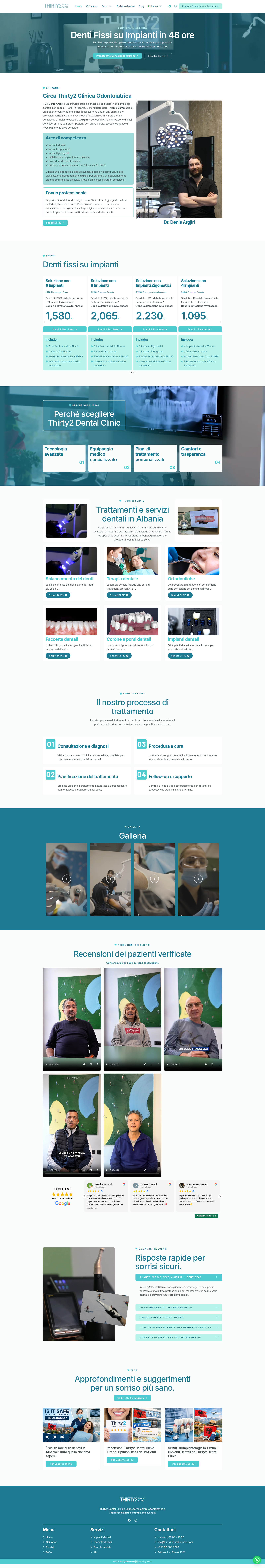 Thirty2 Dental Tourism full website page