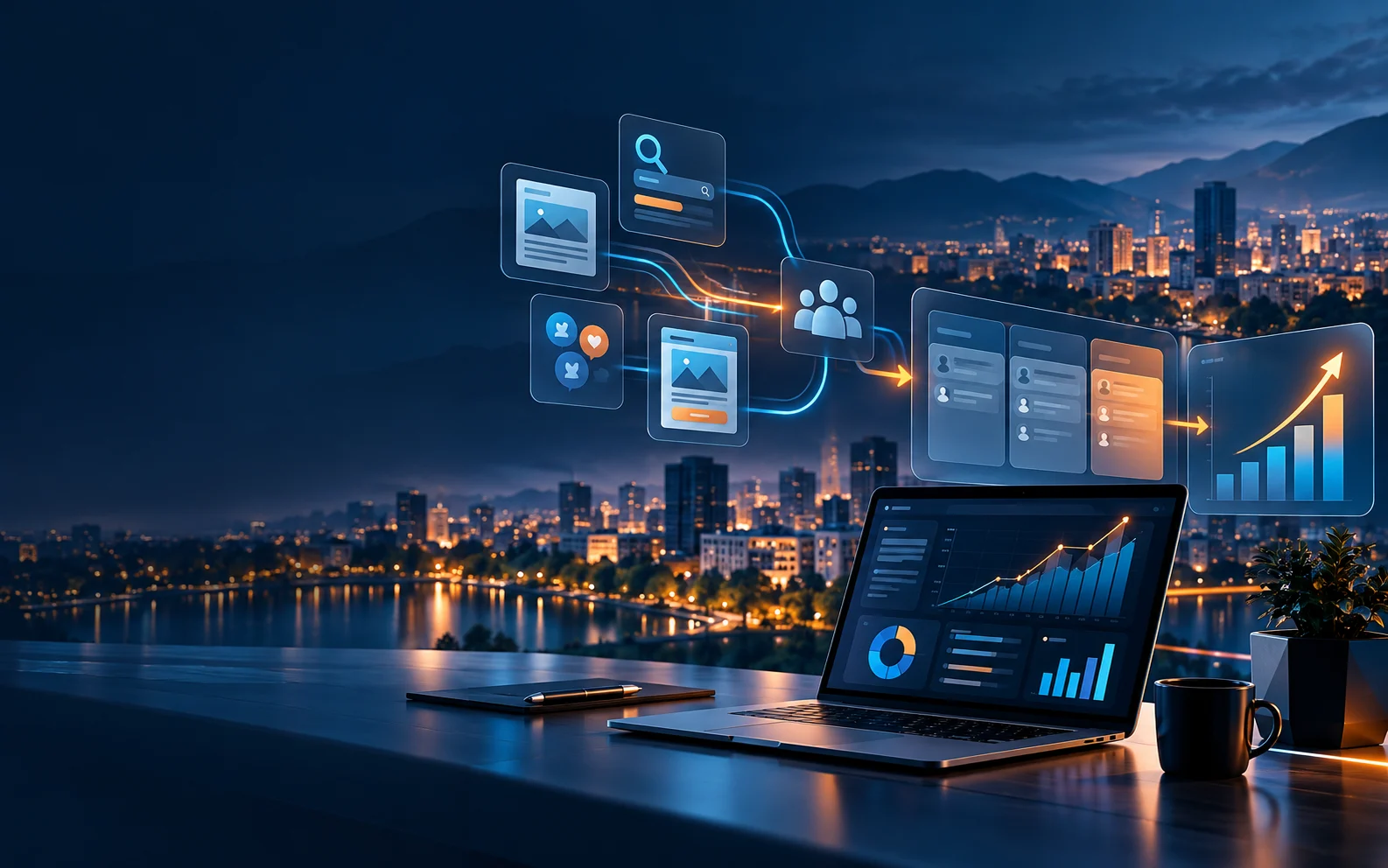 Agjenci marketingu dixhital që lidh fushatat, lead-et, CRM dhe raportimin e rritjes së biznesit
