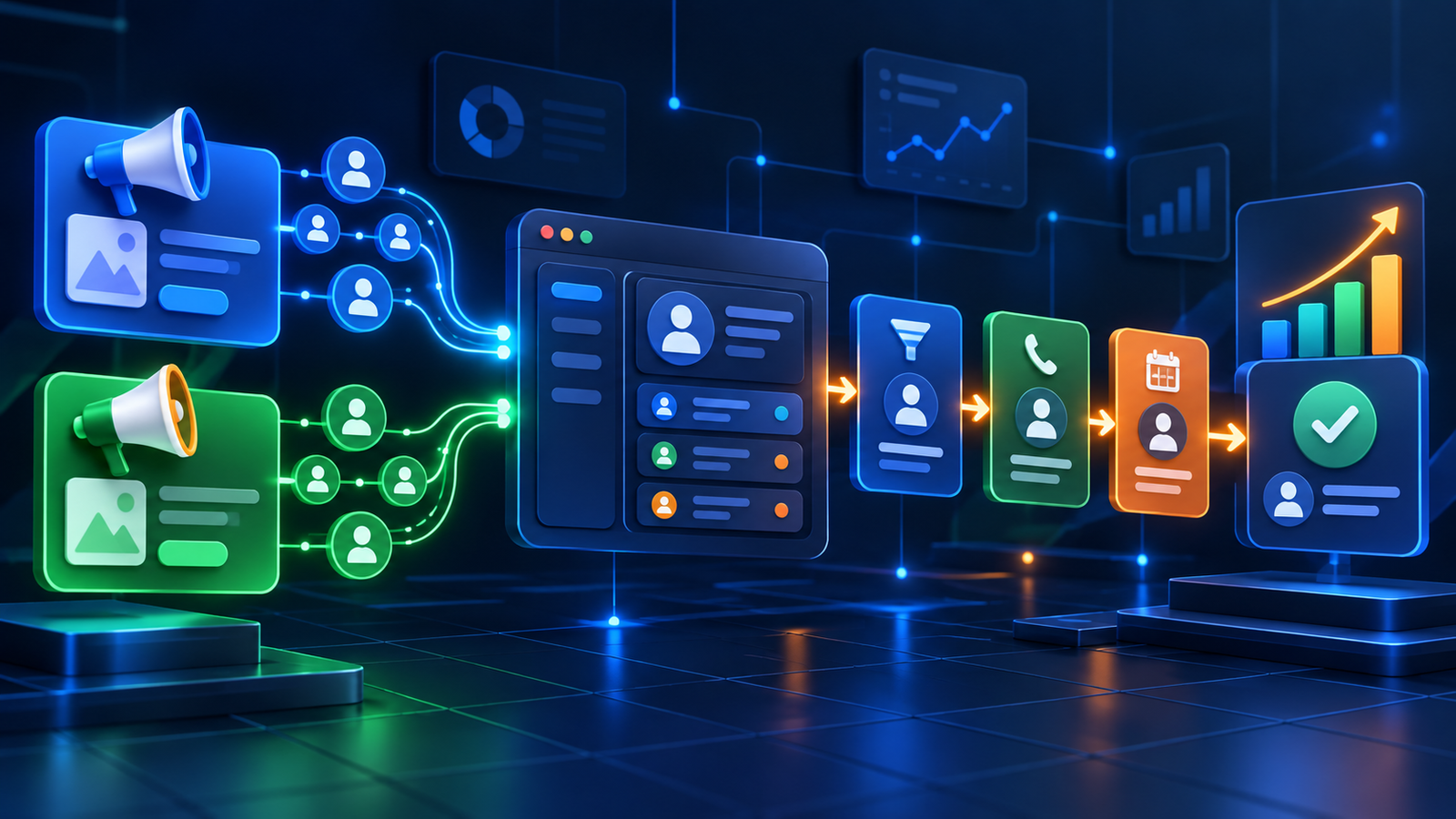 Lead Meta e Google Ads collegati a CRM appuntamenti e risultati