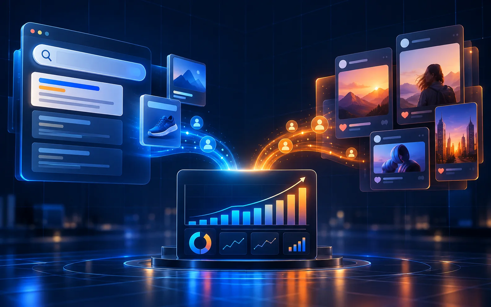 Krahasim vizual i Google Ads, Meta Ads dhe rezultateve të marketingut