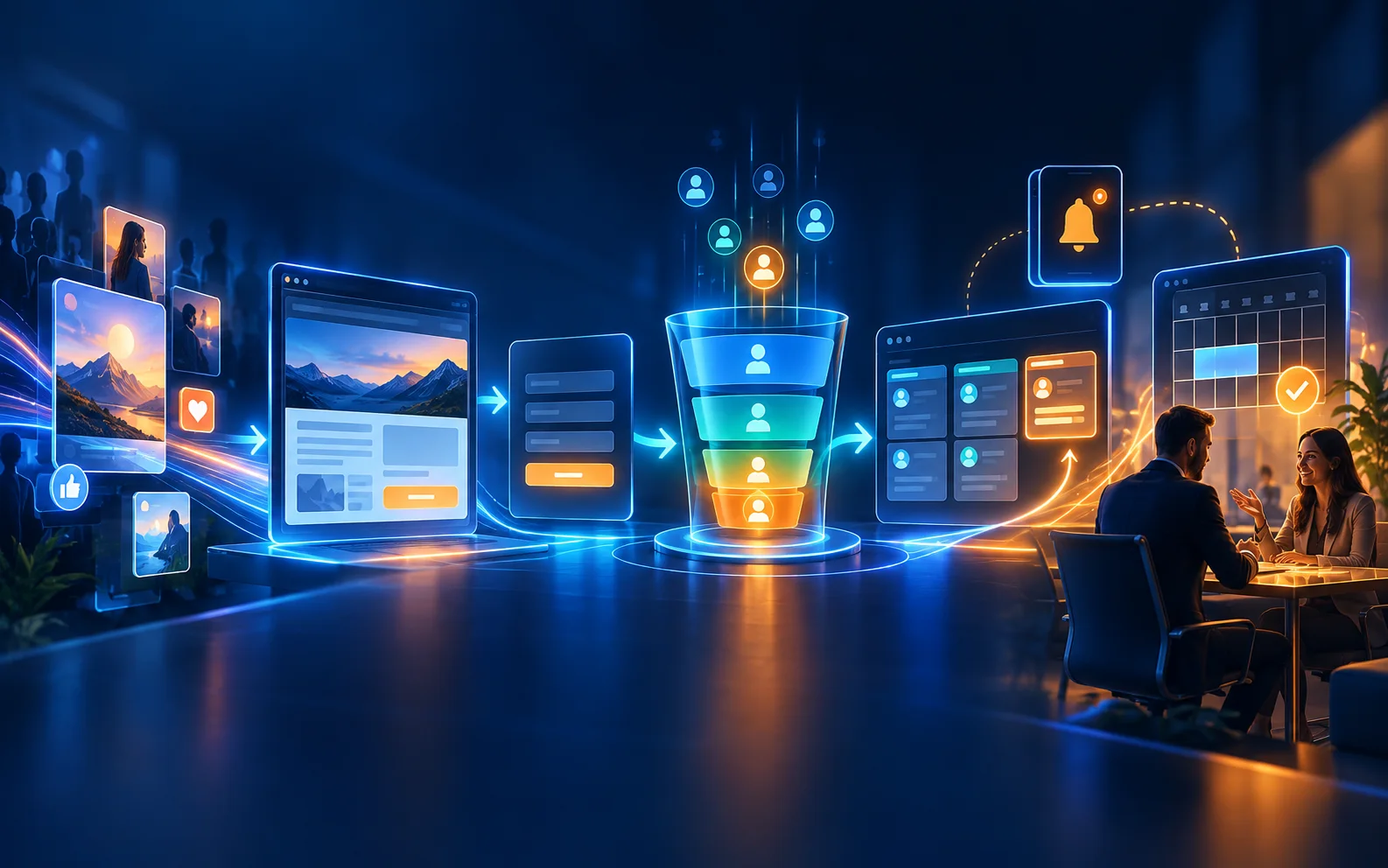 Sistem lead generation nga reklama dhe formulari deri te CRM dhe takimi